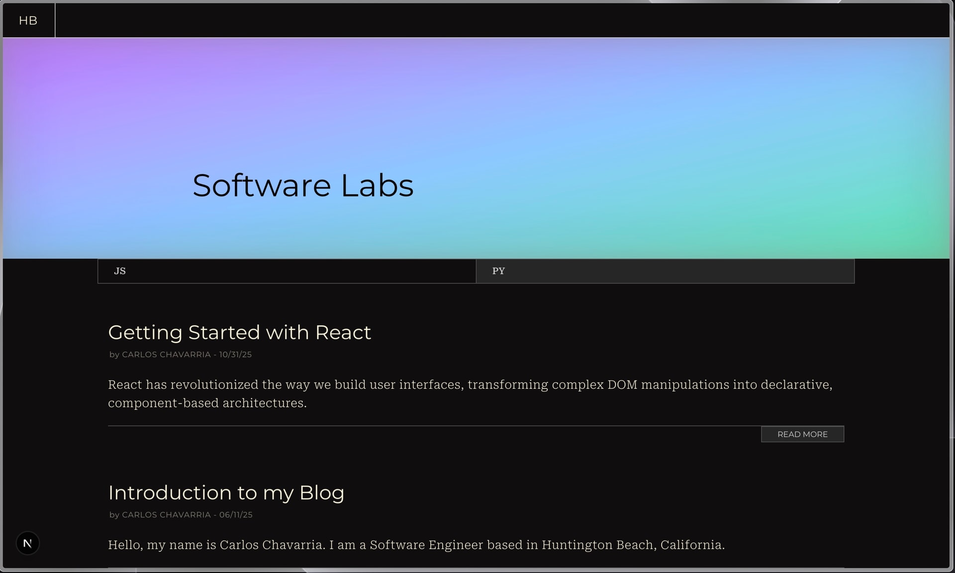 Image of BLOG website
